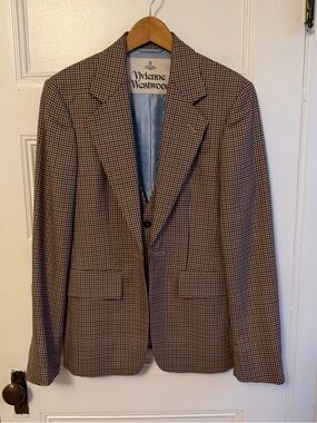 Vivienne Westwood Brown Houndstooth Sport Coat